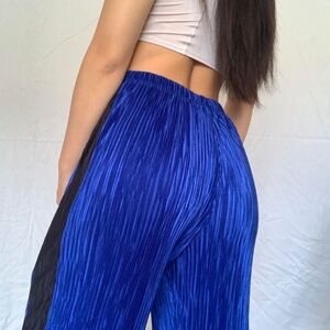 UO Cobalt Blue Side Stripe Crinkle Pants Medium NEW
